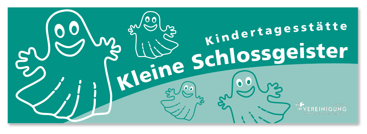 Werbedesign Bannerdesign für die Kita Kleine Schlossgeister von Doris Peiter