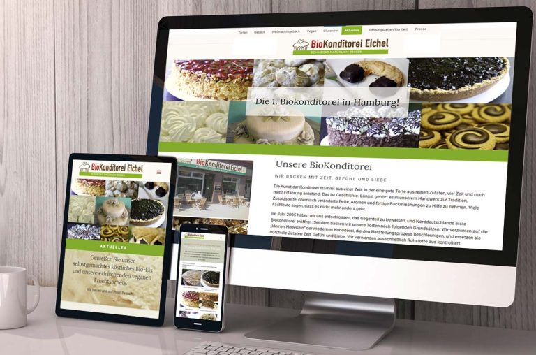 Webdesign Biokonditorei Eichel