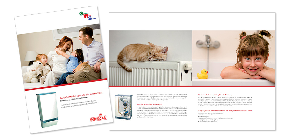 Flyerdesign, Faltblatt, Broschüre für GWS Grünewald von Doris Peiter