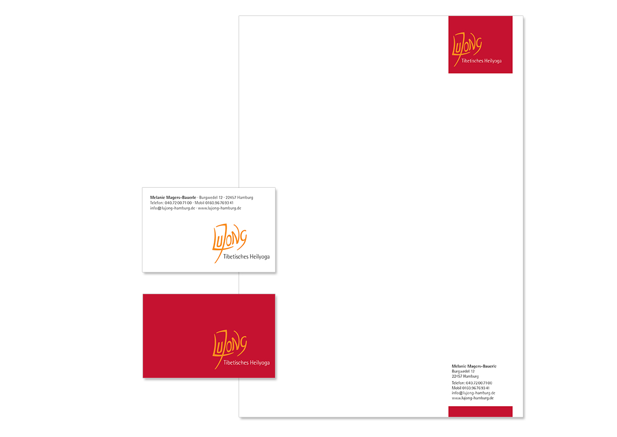 Unternehmensdesign für Lujong Heilyoga von Doris Peiter