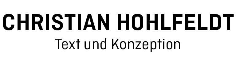 Logo Christian Hohlfeldt, Text und Konzeption