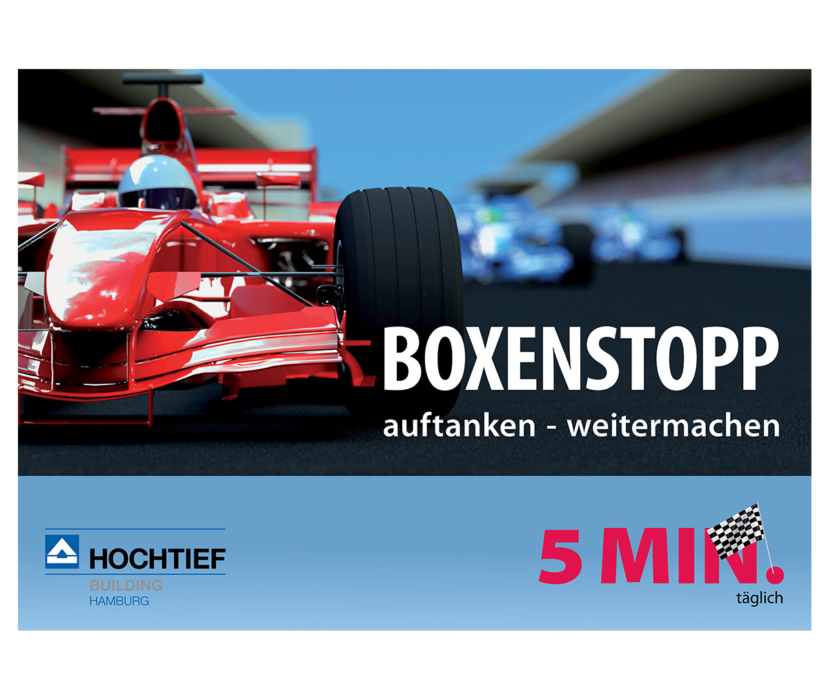 Plakat Werbedesign für Boxenstopp von Doris Peiter