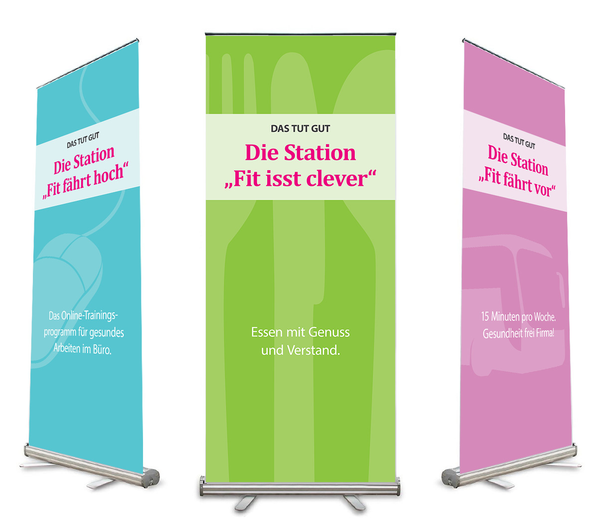 Roll-Up Banner, Werbedesign für Gesundheitsmobil GmbH von Doris Peiter