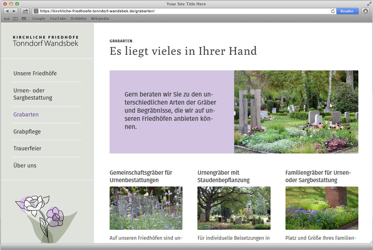 Webdesign Friedhöfe Tonndorf